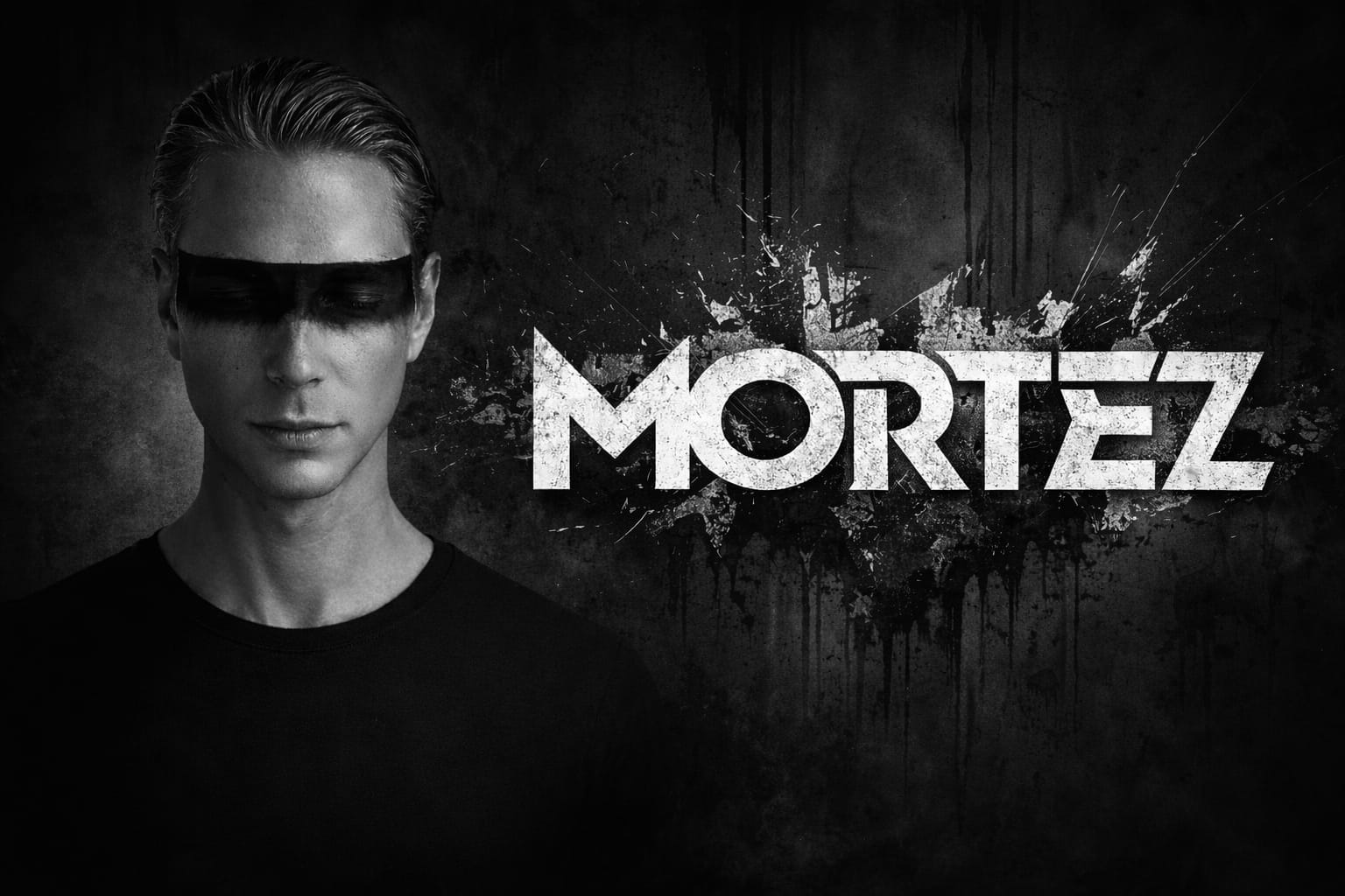 Dj Mortez logo and portrait
